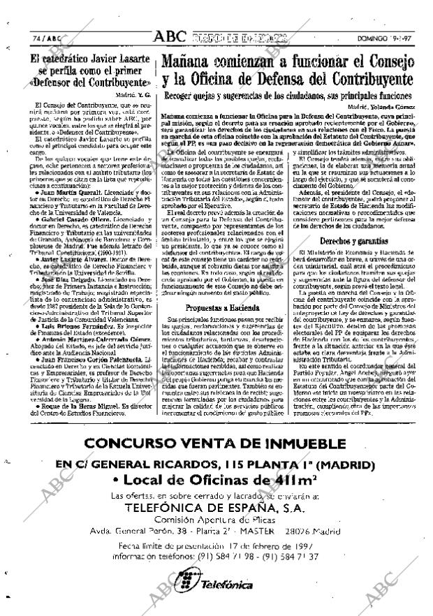 ABC SEVILLA 19-01-1997 página 74