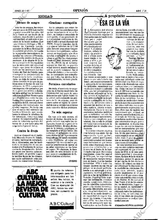 ABC MADRID 20-01-1997 página 21