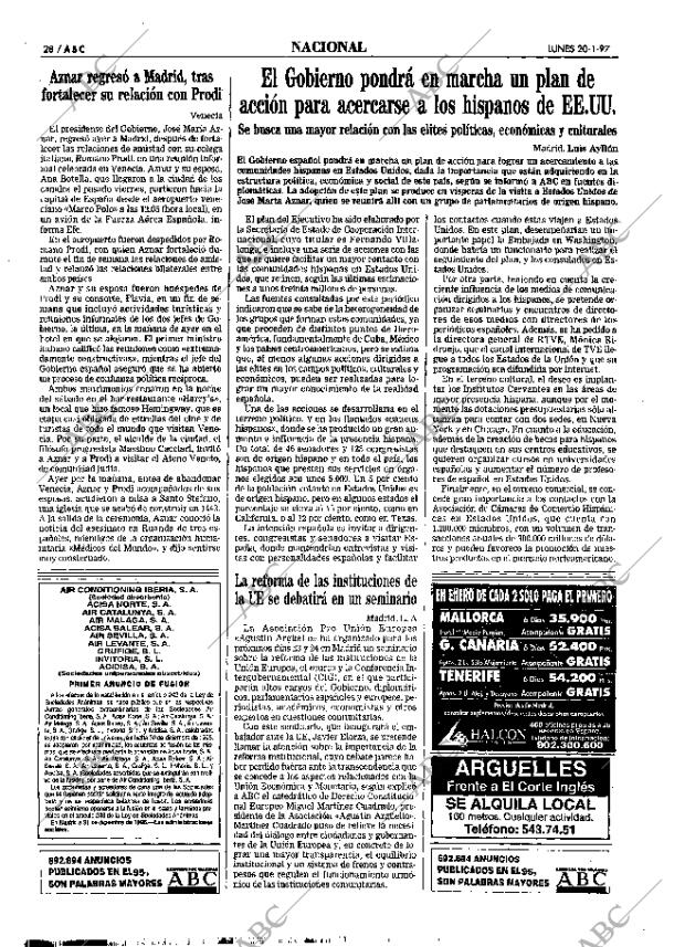 ABC MADRID 20-01-1997 página 28