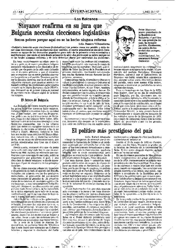 ABC MADRID 20-01-1997 página 40