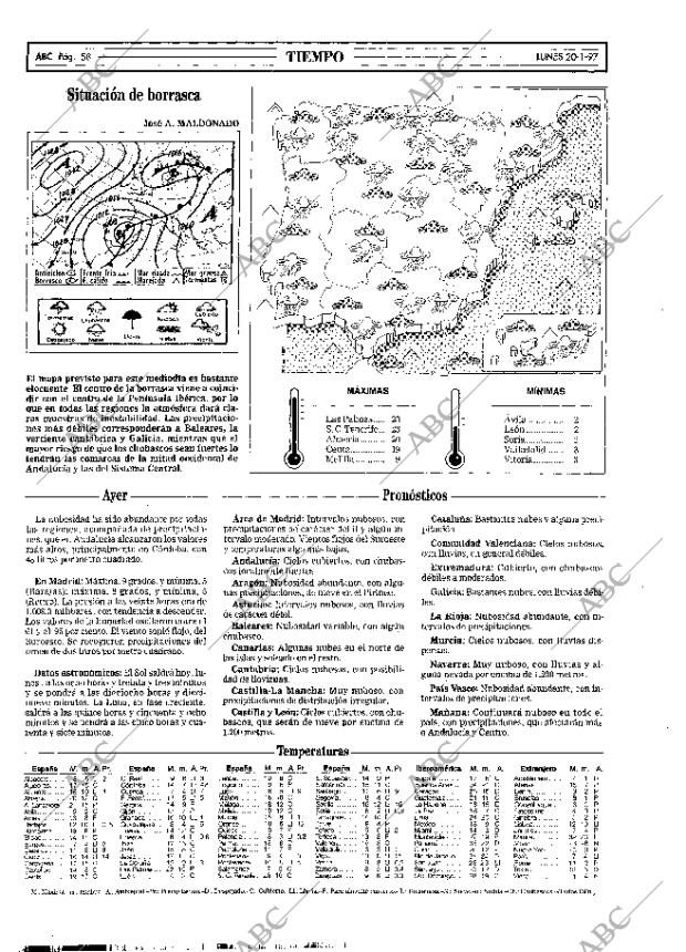 ABC MADRID 20-01-1997 página 58