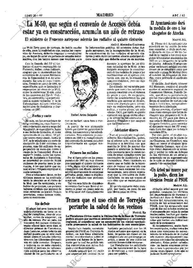 ABC MADRID 20-01-1997 página 63