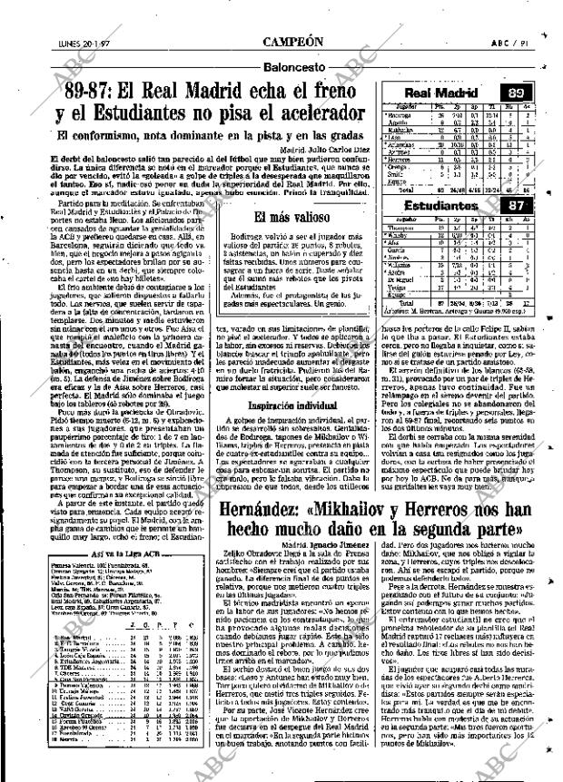 ABC MADRID 20-01-1997 página 91