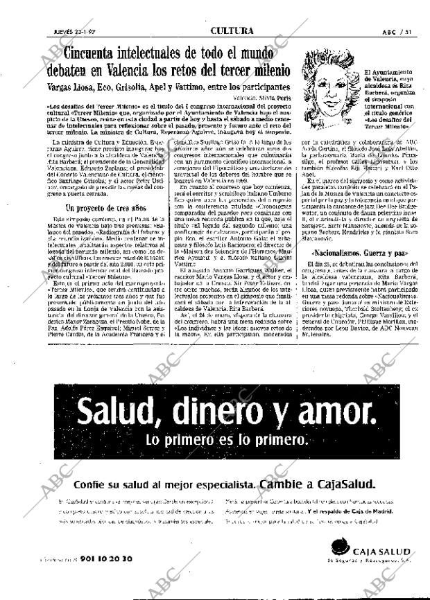 ABC MADRID 23-01-1997 página 51