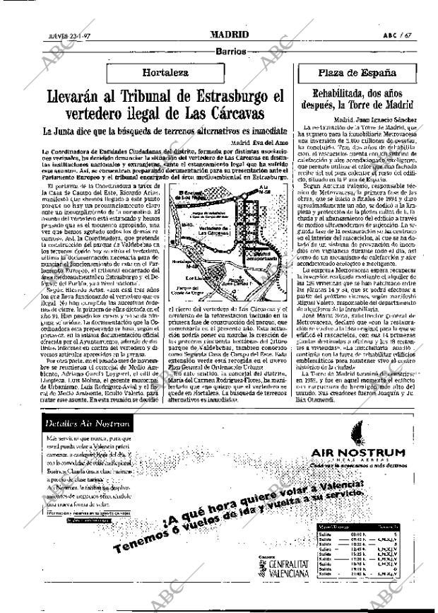 ABC MADRID 23-01-1997 página 67