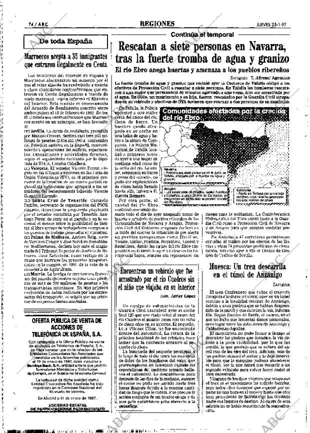 ABC MADRID 23-01-1997 página 74