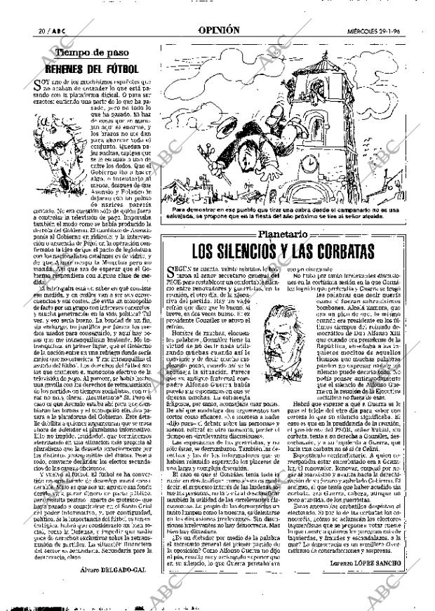 ABC MADRID 29-01-1997 página 20