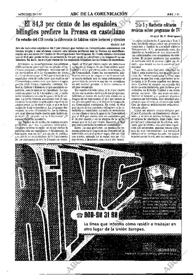 ABC MADRID 29-01-1997 página 61