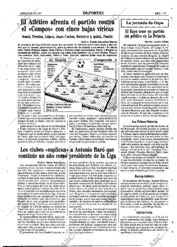 ABC MADRID 29-01-1997 página 77