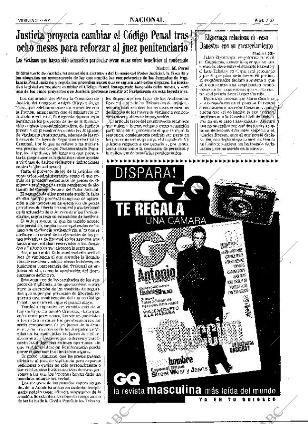 ABC MADRID 31-01-1997 página 27