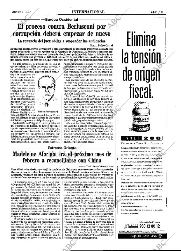 ABC MADRID 31-01-1997 página 31