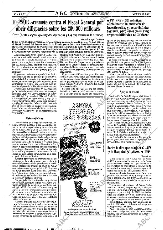 ABC MADRID 31-01-1997 página 40