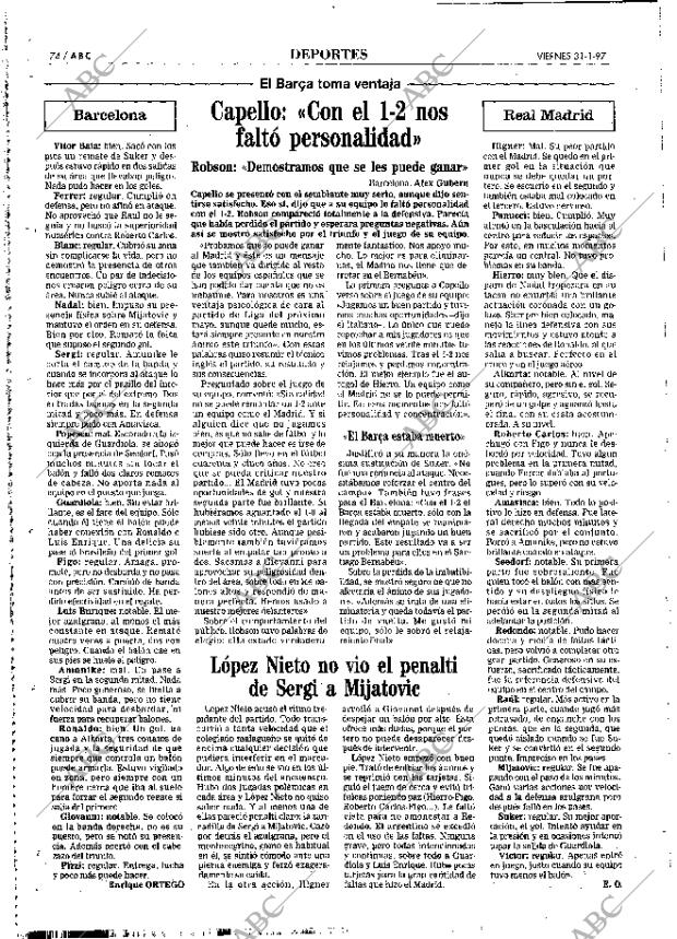 ABC MADRID 31-01-1997 página 74