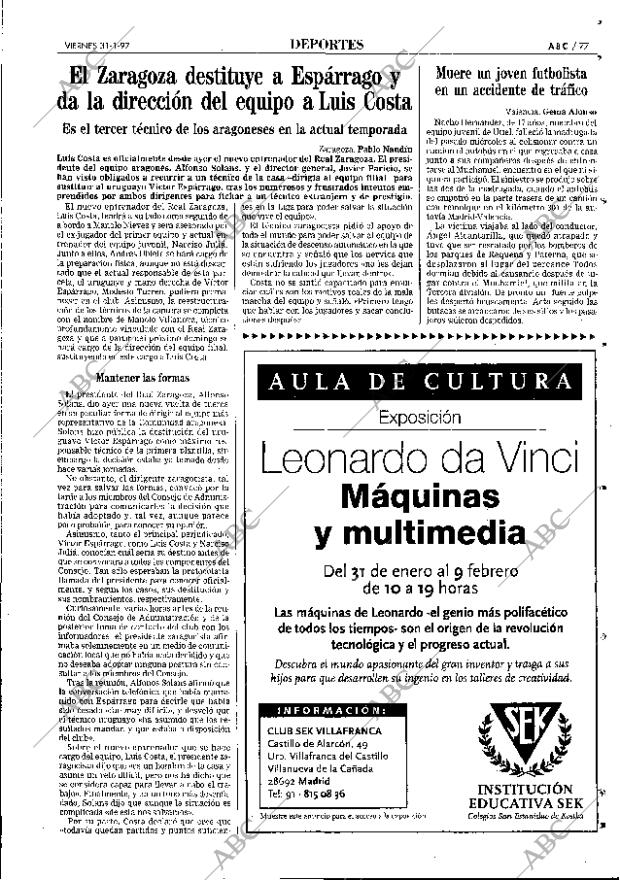 ABC MADRID 31-01-1997 página 77