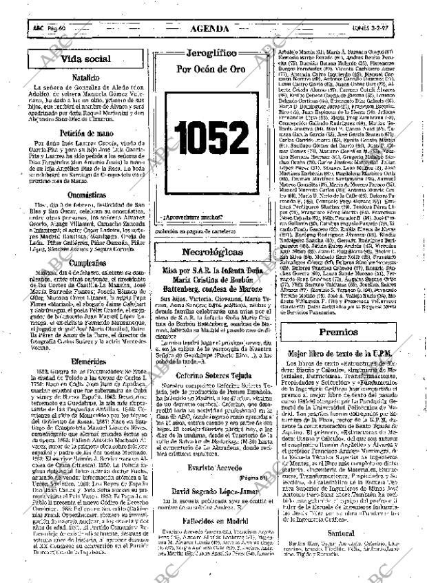ABC MADRID 03-02-1997 página 60