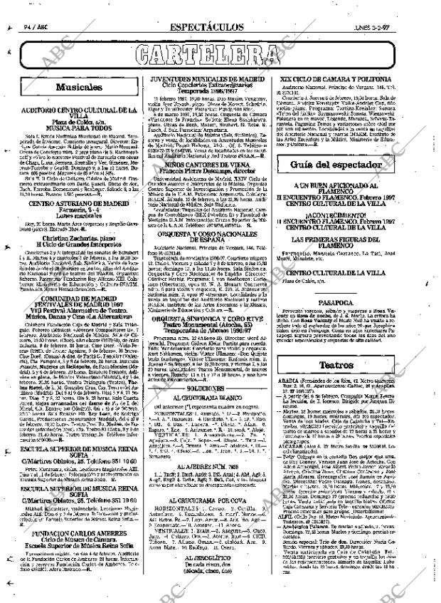 ABC MADRID 03-02-1997 página 94