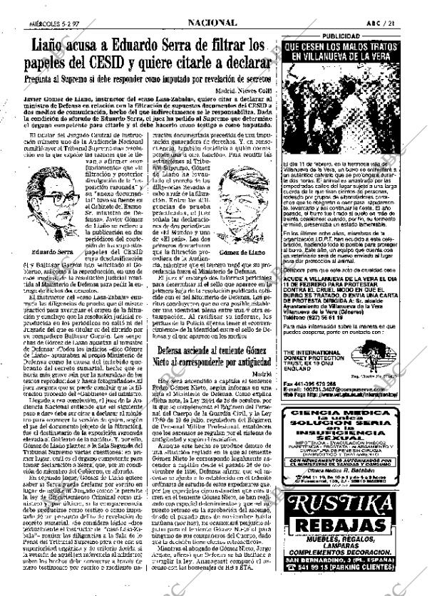 ABC MADRID 05-02-1997 página 21