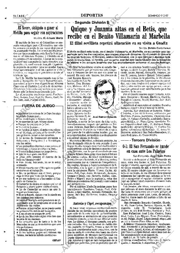 ABC SEVILLA 09-02-1997 página 94