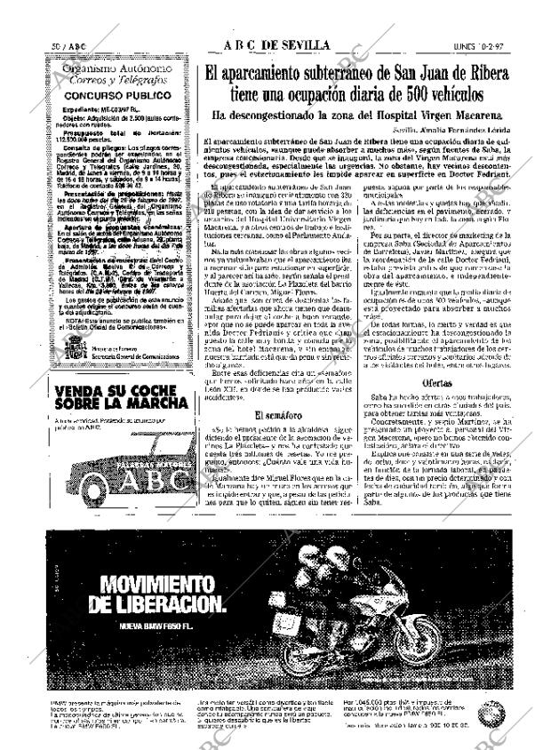 ABC SEVILLA 10-02-1997 página 50