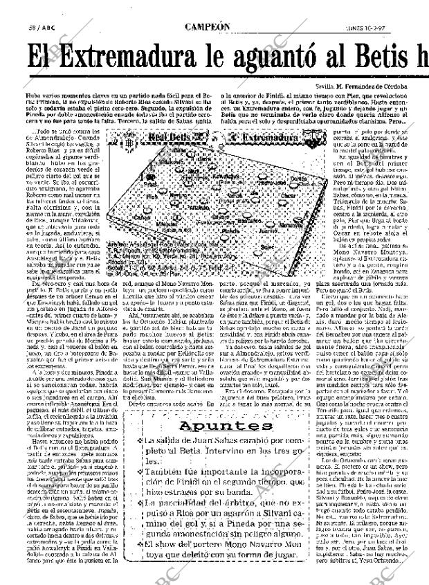 ABC SEVILLA 10-02-1997 página 58