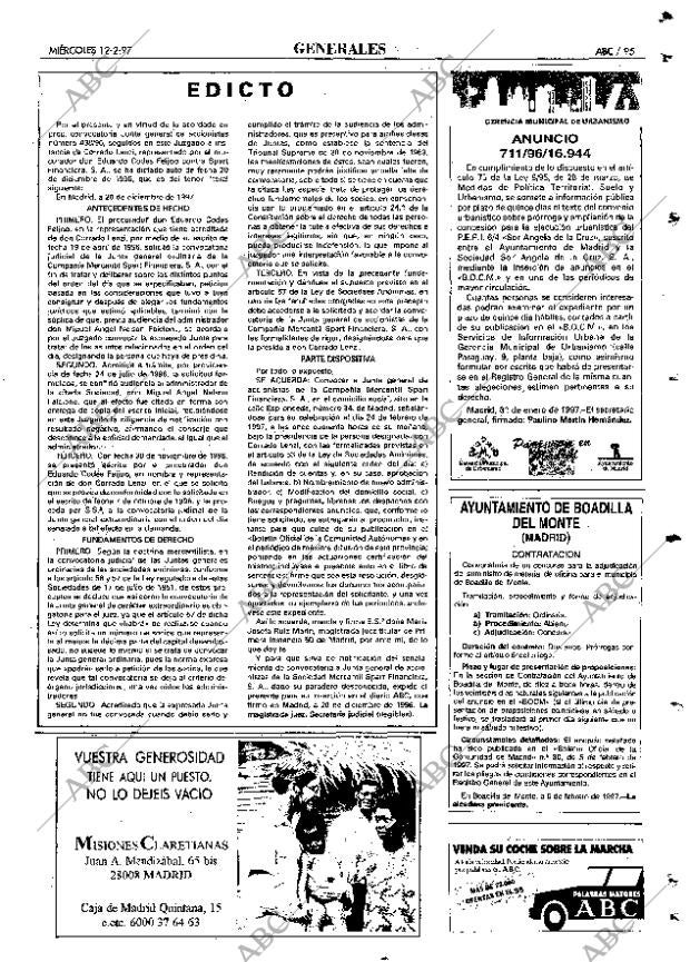 ABC MADRID 12-02-1997 página 95