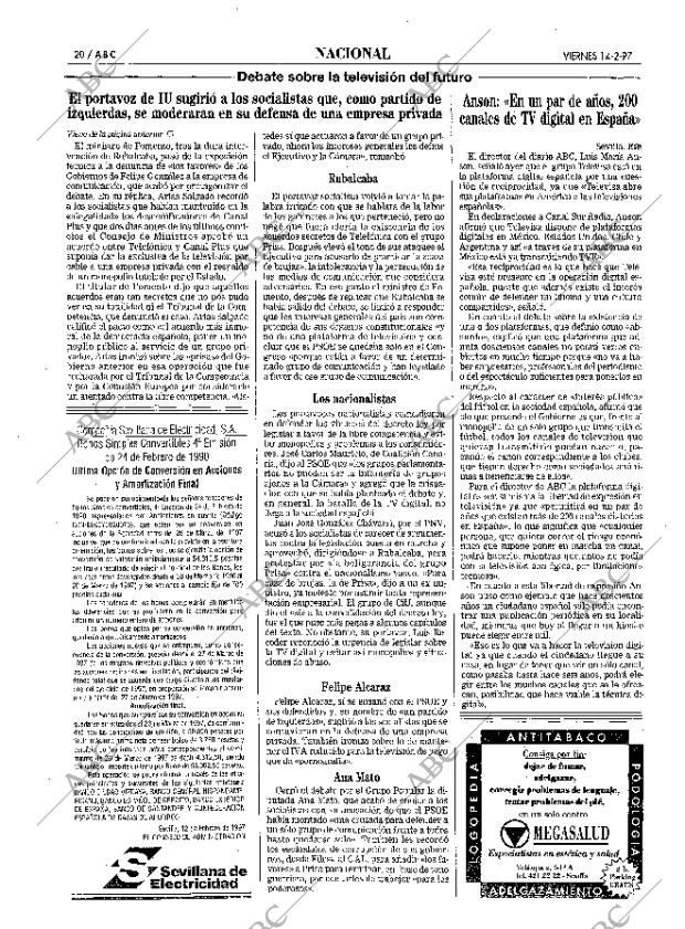 ABC SEVILLA 14-02-1997 página 20