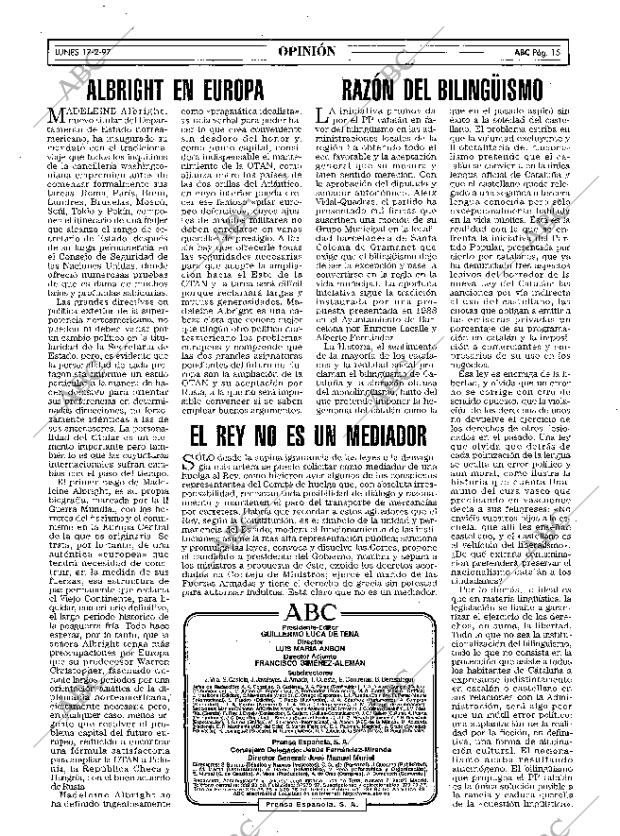 ABC MADRID 17-02-1997 página 15