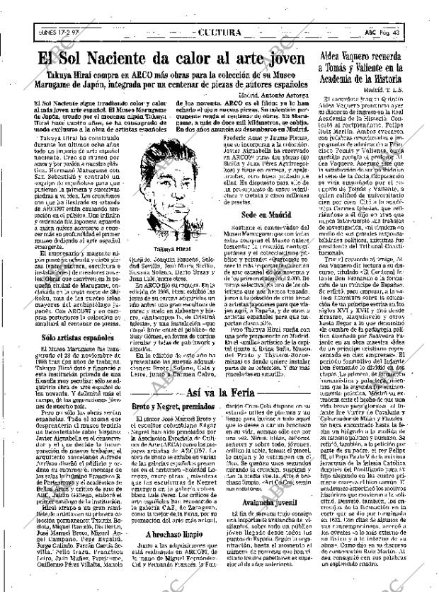 ABC MADRID 17-02-1997 página 43