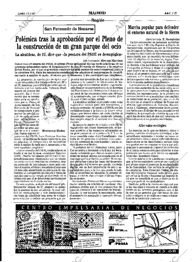 ABC MADRID 17-02-1997 página 51