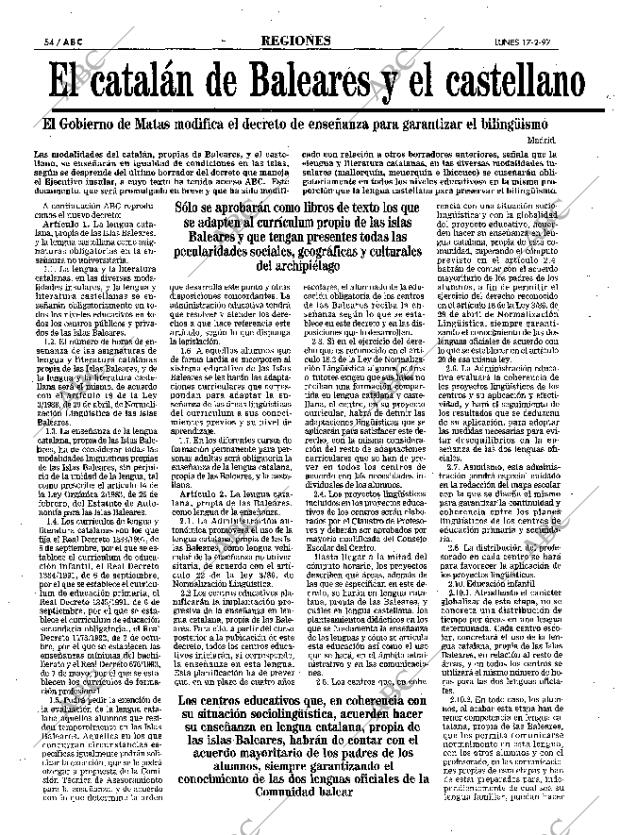ABC MADRID 17-02-1997 página 54
