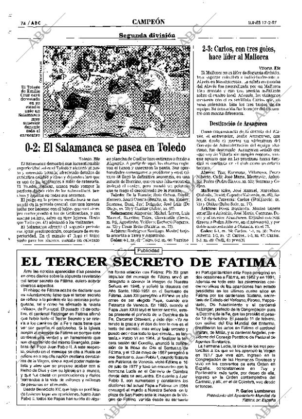 ABC MADRID 17-02-1997 página 74