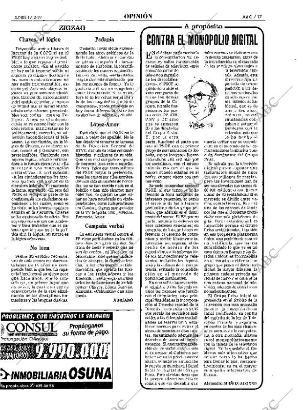ABC SEVILLA 17-02-1997 página 17