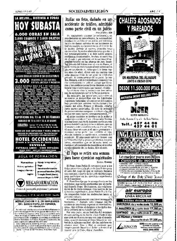 ABC SEVILLA 17-02-1997 página 41
