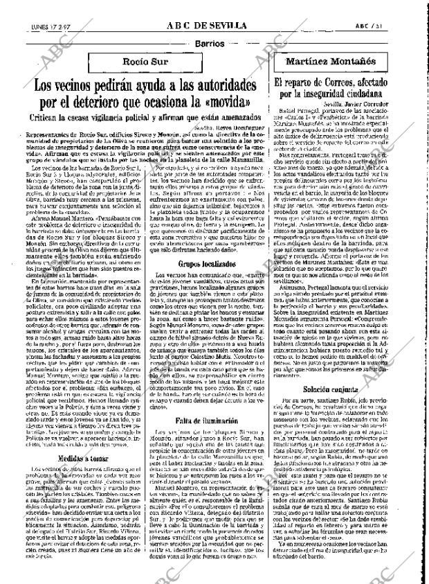 ABC SEVILLA 17-02-1997 página 51