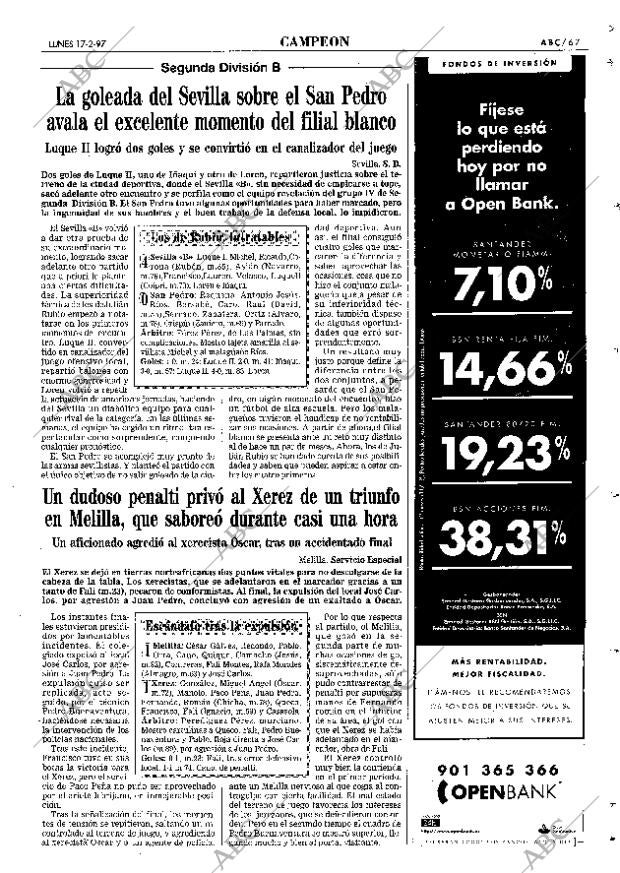 ABC SEVILLA 17-02-1997 página 67