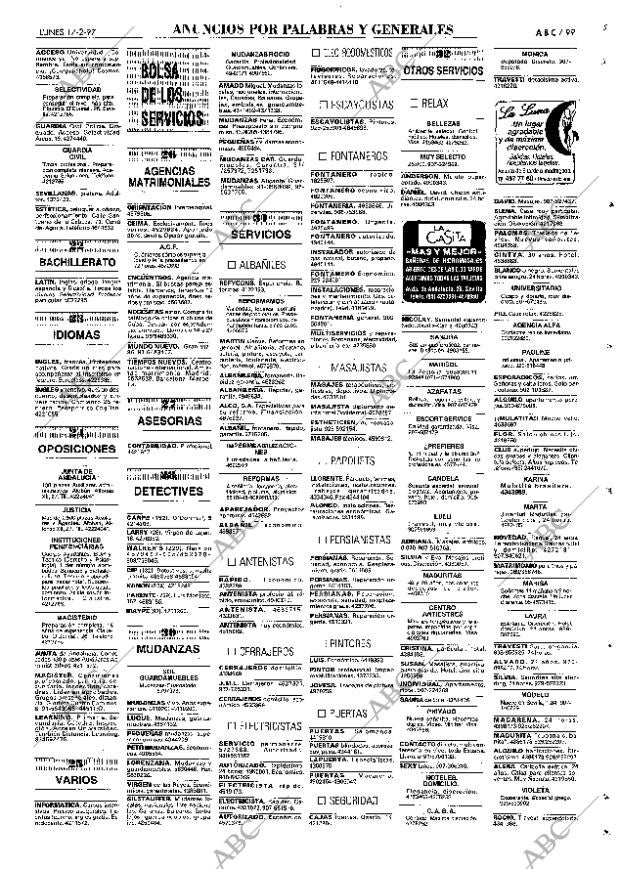 ABC SEVILLA 17-02-1997 página 99