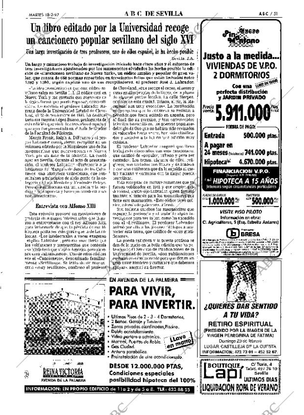 ABC SEVILLA 18-02-1997 página 51