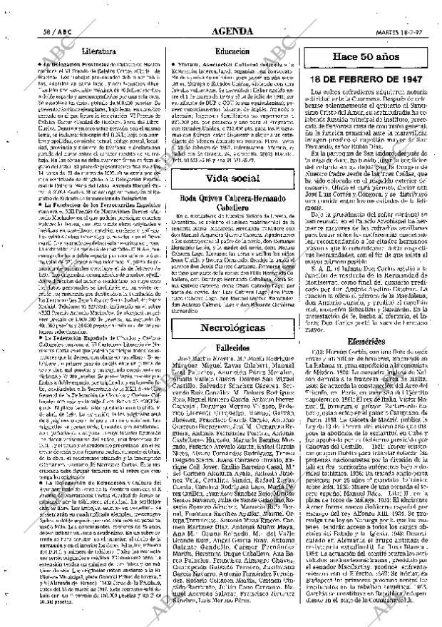 ABC SEVILLA 18-02-1997 página 58