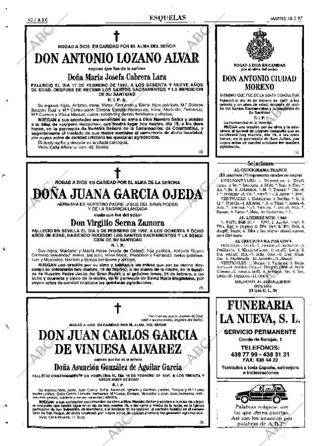 ABC SEVILLA 18-02-1997 página 92