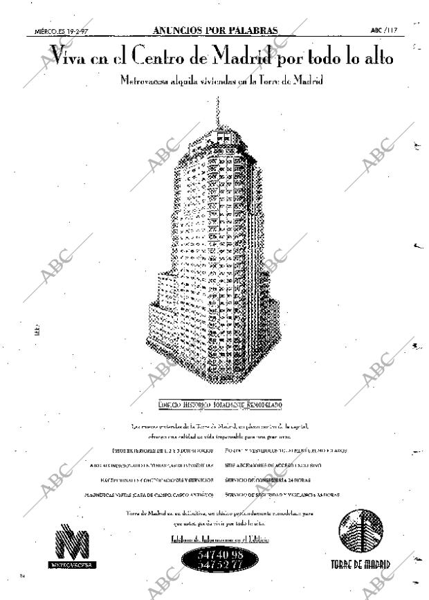 ABC MADRID 19-02-1997 página 117