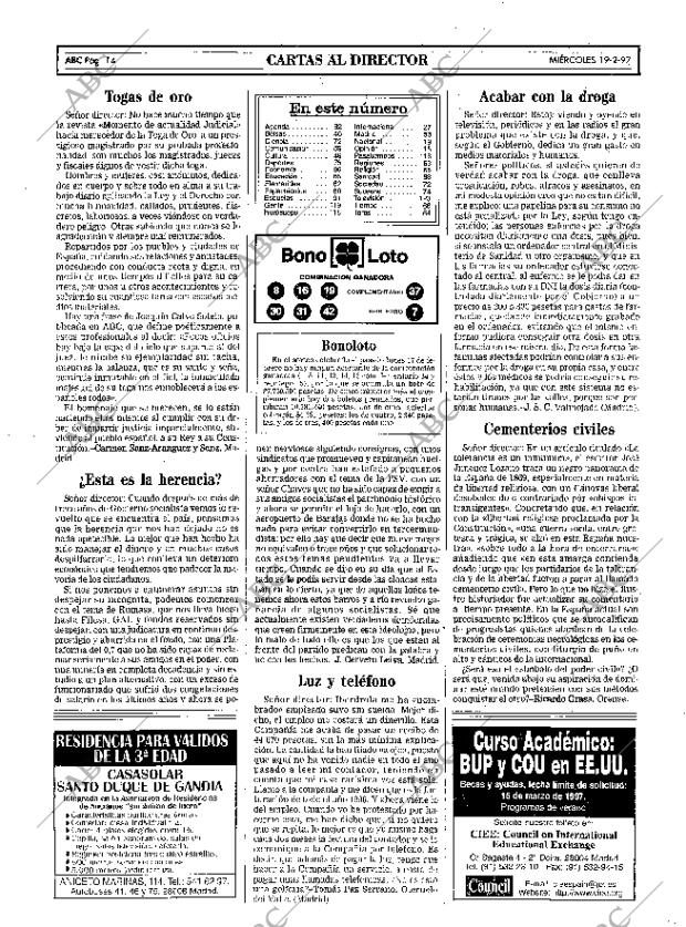 ABC MADRID 19-02-1997 página 14