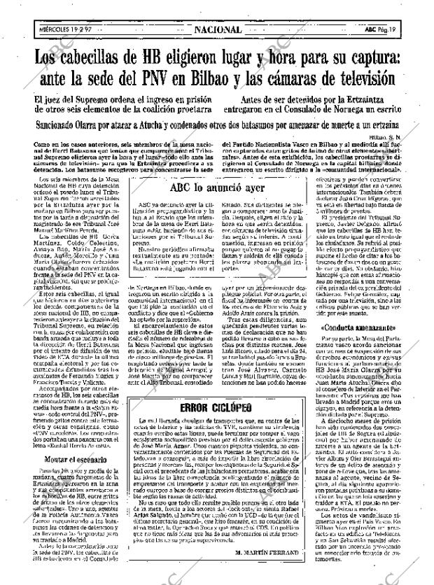 ABC MADRID 19-02-1997 página 19