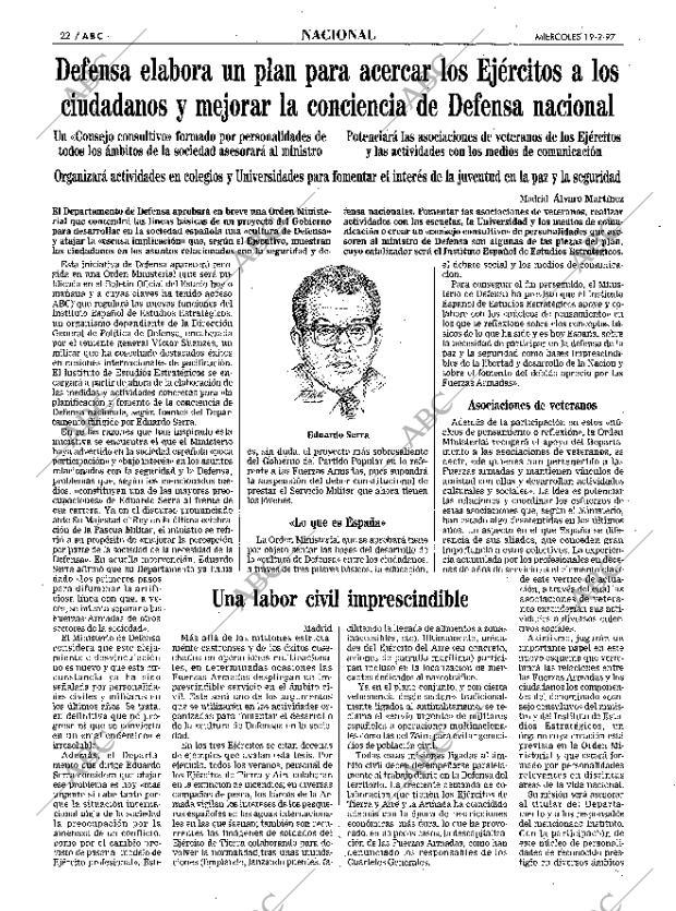 ABC MADRID 19-02-1997 página 22