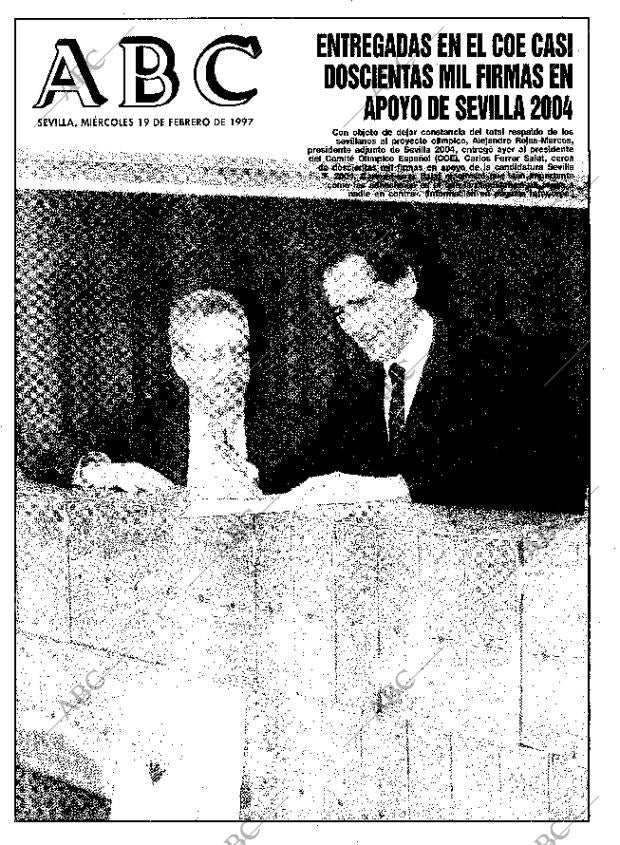 ABC SEVILLA 19-02-1997 página 1