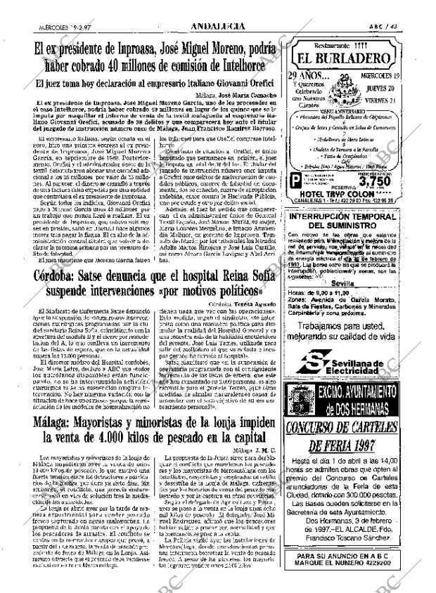ABC SEVILLA 19-02-1997 página 43
