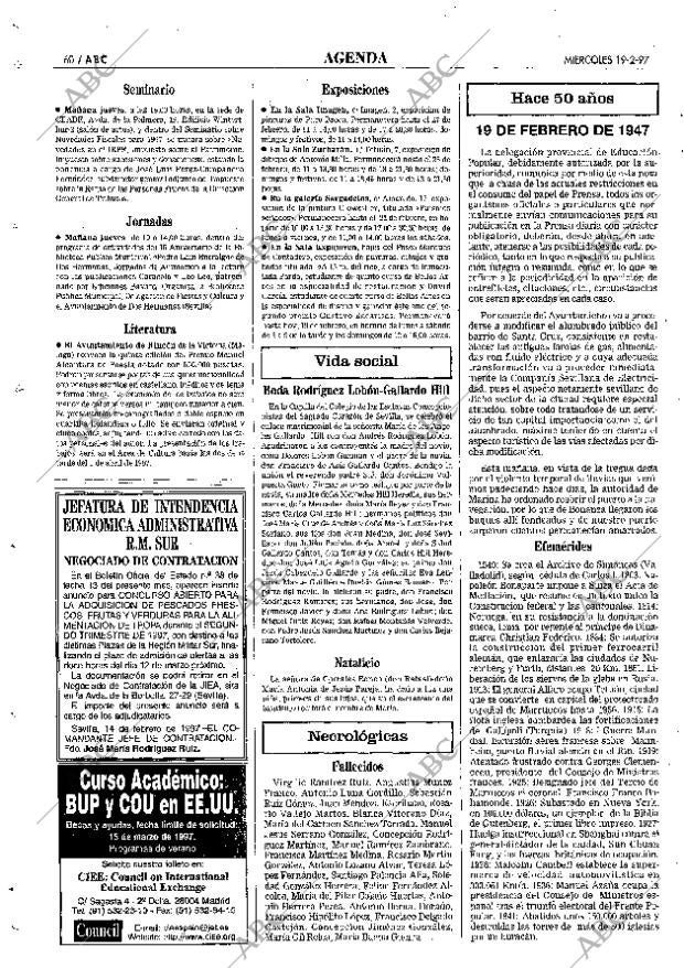 ABC SEVILLA 19-02-1997 página 60