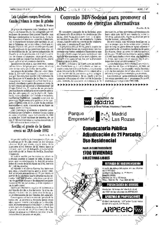 ABC SEVILLA 19-02-1997 página 67