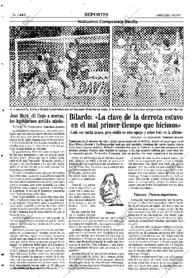 ABC SEVILLA 19-02-1997 página 74