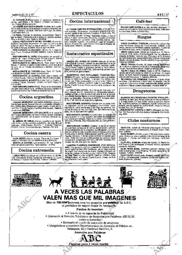 ABC SEVILLA 19-02-1997 página 87