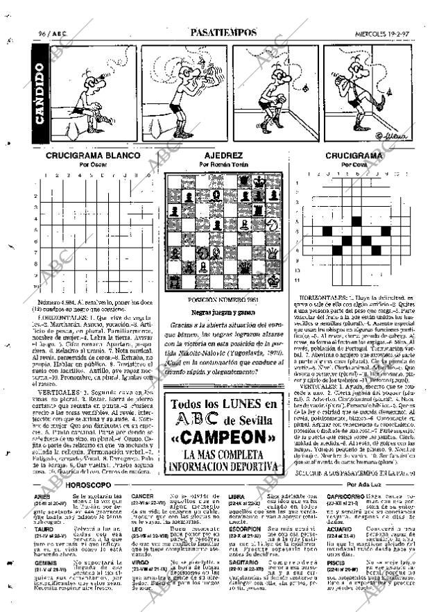 ABC SEVILLA 19-02-1997 página 96